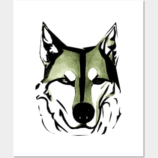 wolf dog Posters and Art